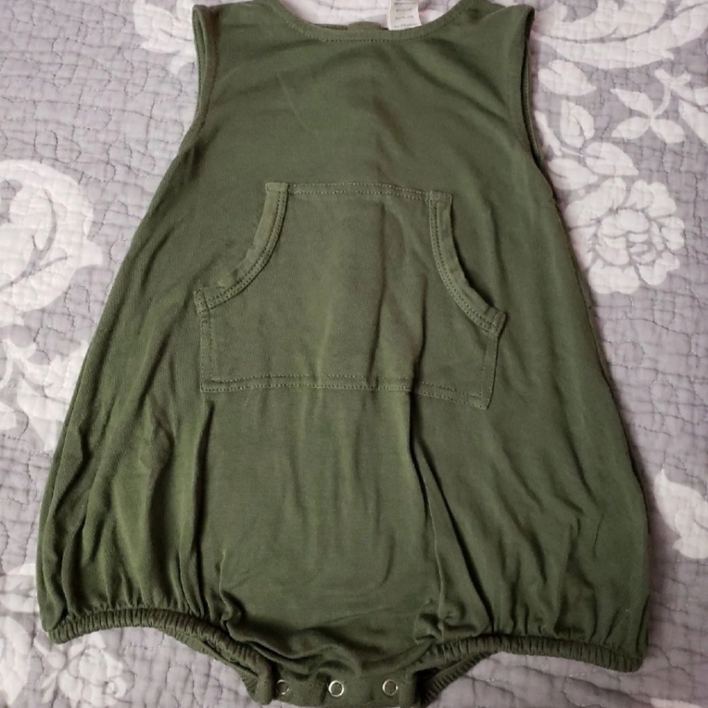 Kate Quinn Deep Moss Kanga Button Coverall Bubble